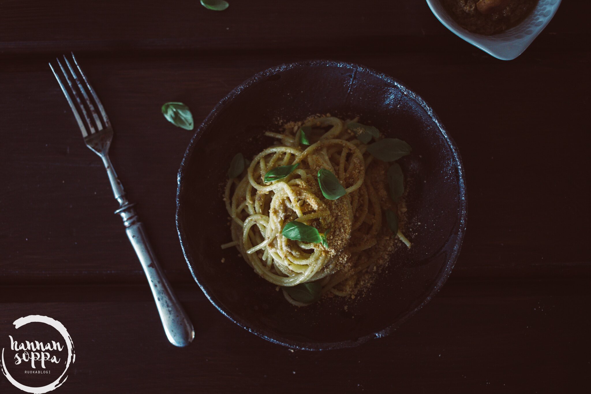 suppilovahveropesto & pasta / Hannan soppa