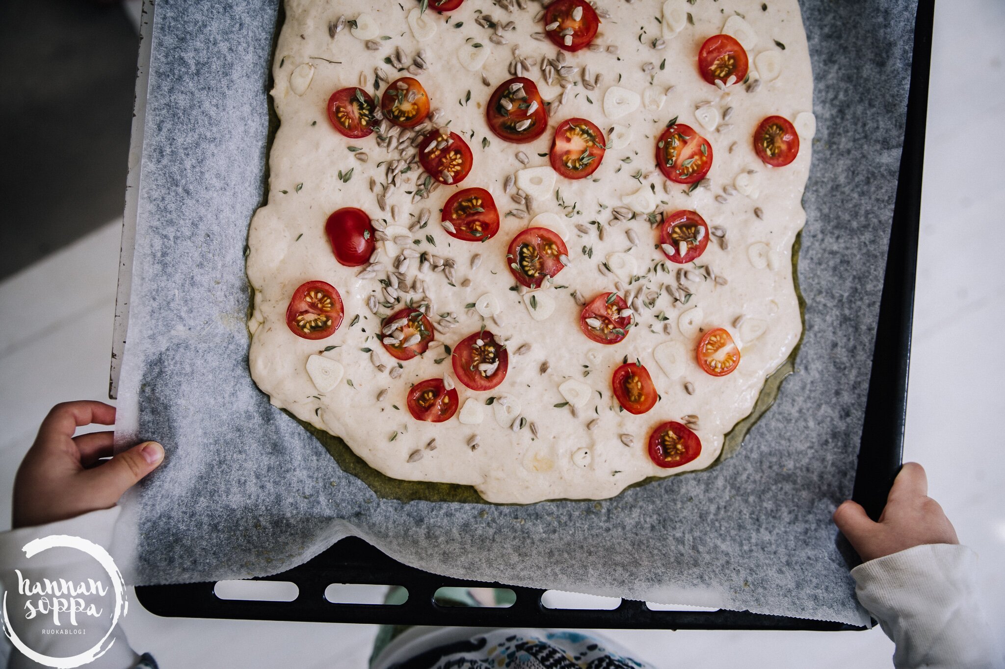 gluteeniton focaccia / Hannan soppa