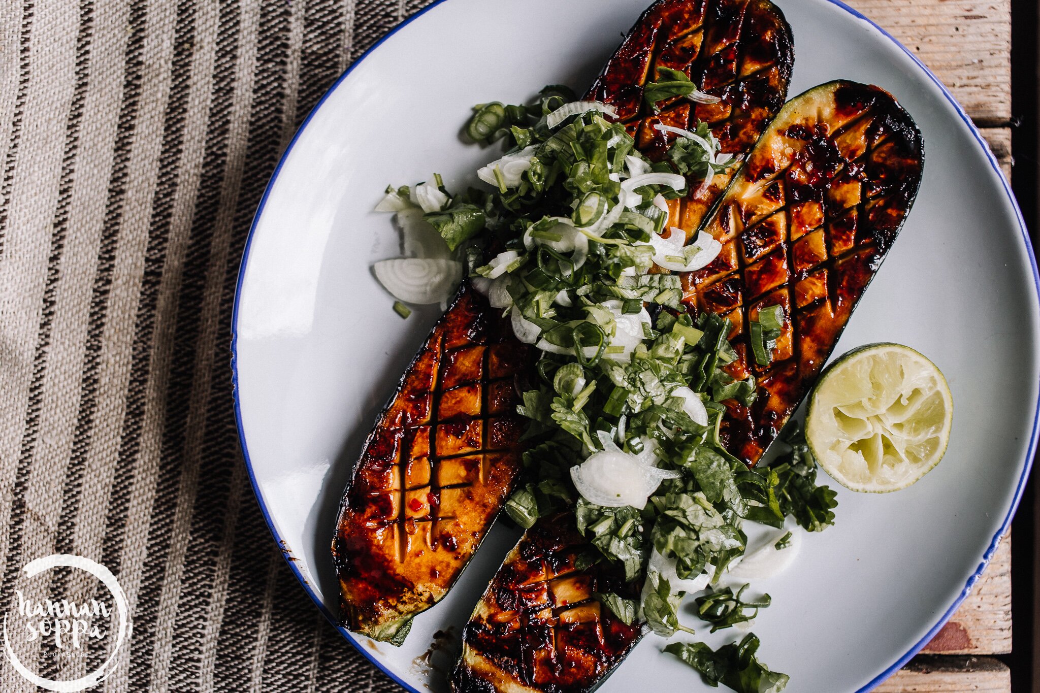 makeantuliset grillatut kesäkurpitsat / Hannan soppa